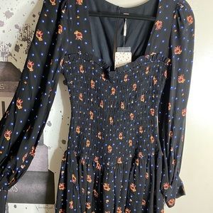 BRAND NEW FREE PEOPLE SQUARE NECK SKATER DRESS